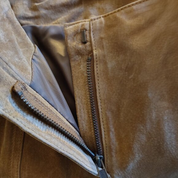MAXIMA By Wilsons Size 2 Tan 100% Leather Women's Pants New (Unfinished Hem) - Picture 8 of 8